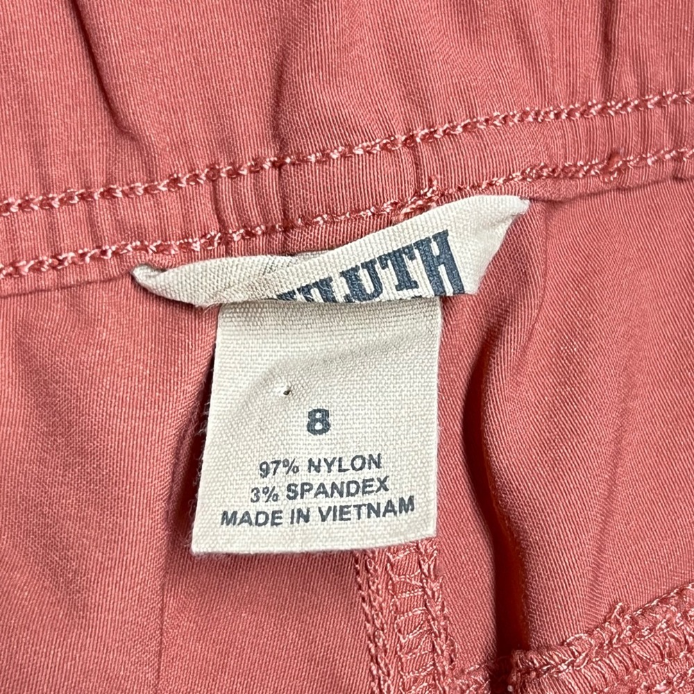 Duluth Trading Co Dry on the Fly Cargo Shorts Womens 8 Clay Red 10" Inseam EUC - Picture 4 of 8